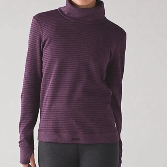 Lululemon Double Up Cowl Neck Reversible Pullover Sweatshirt 8 Purple - Picture 2 of 10